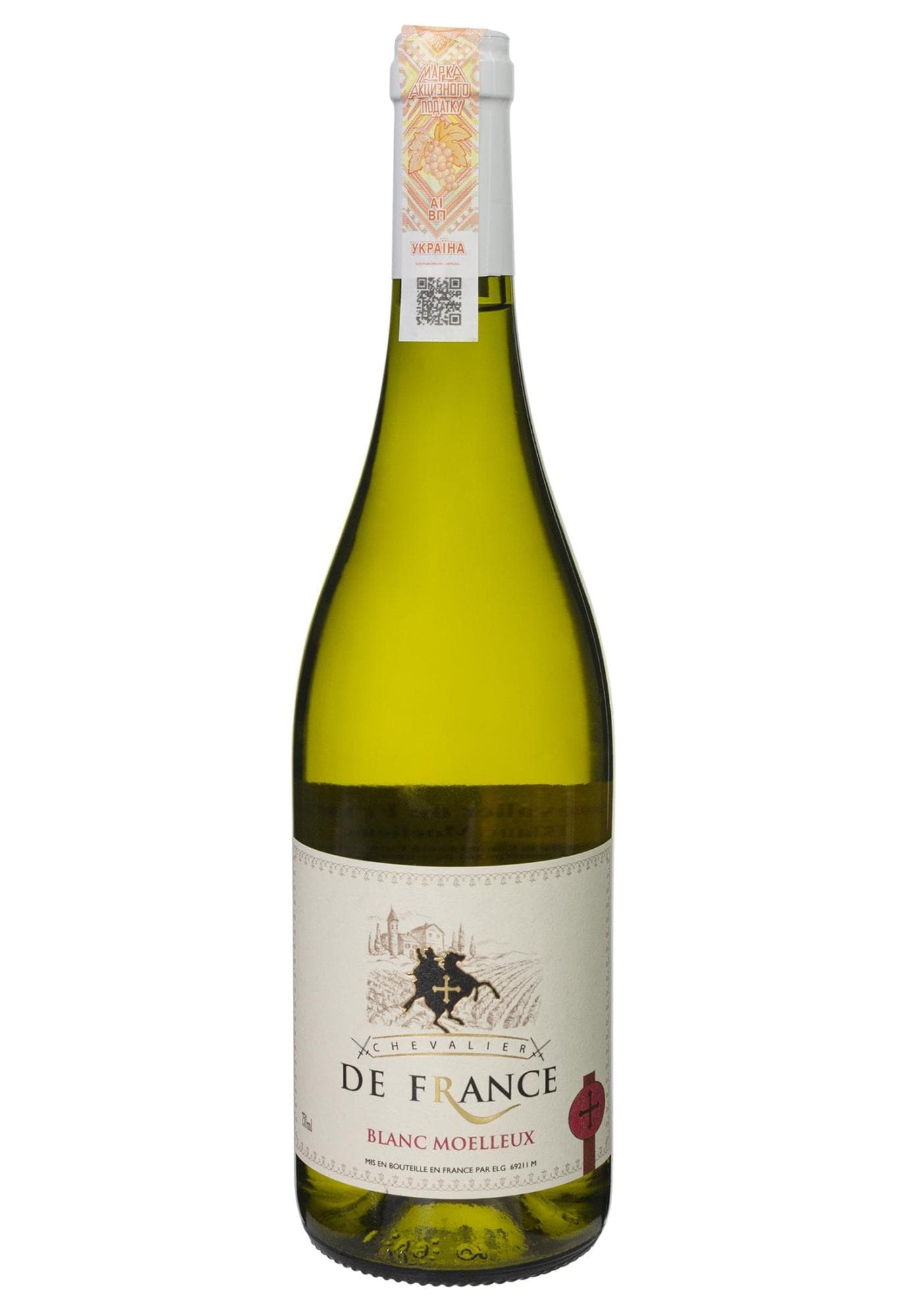 Chevalier de France Blanc Moelleux Біле Напівсолодке 0.75 л - зображення 1