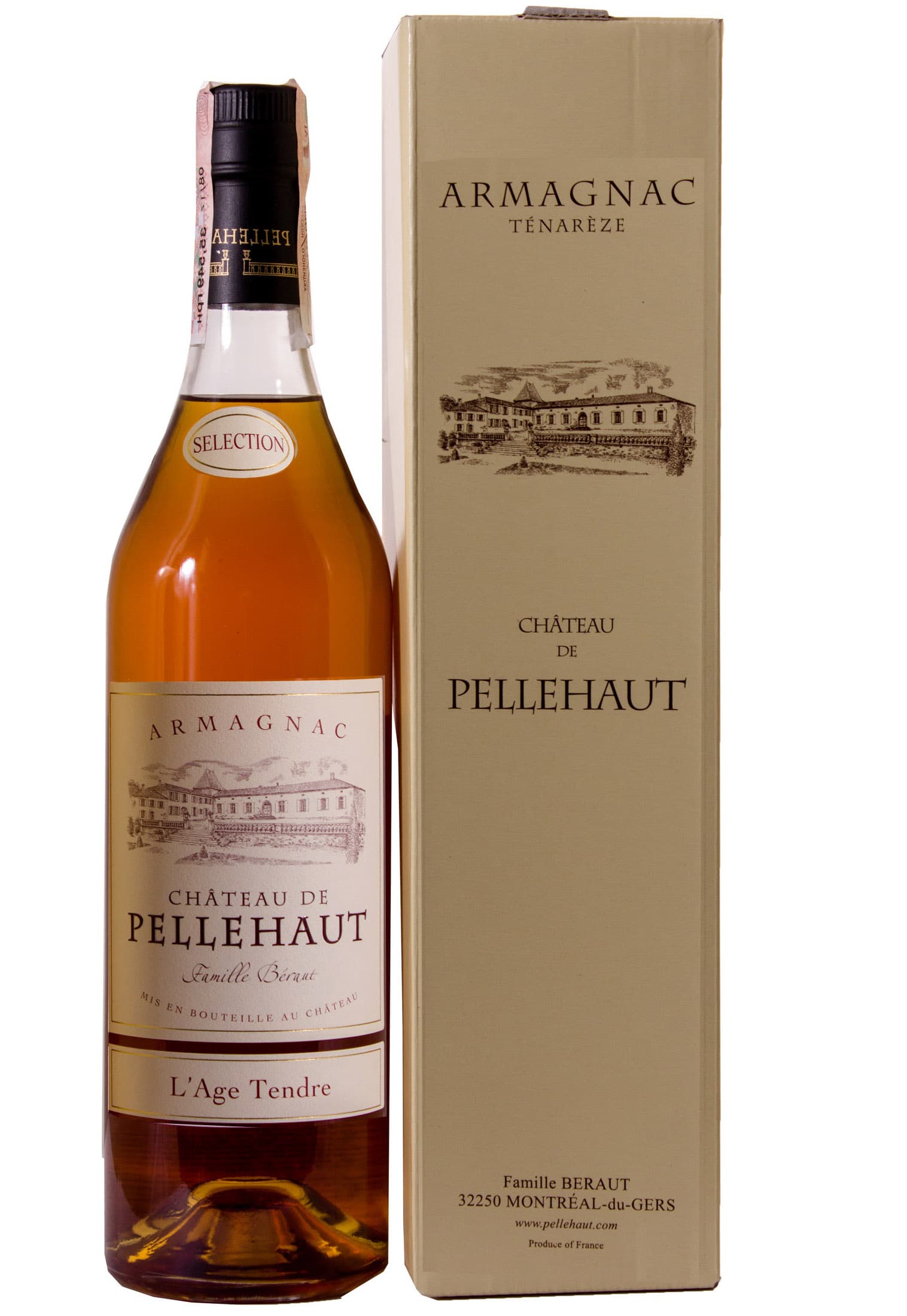 Арманьяк Chateau de Pellehaut L'Age Tendre в коробці 0.7 л - зображення 1