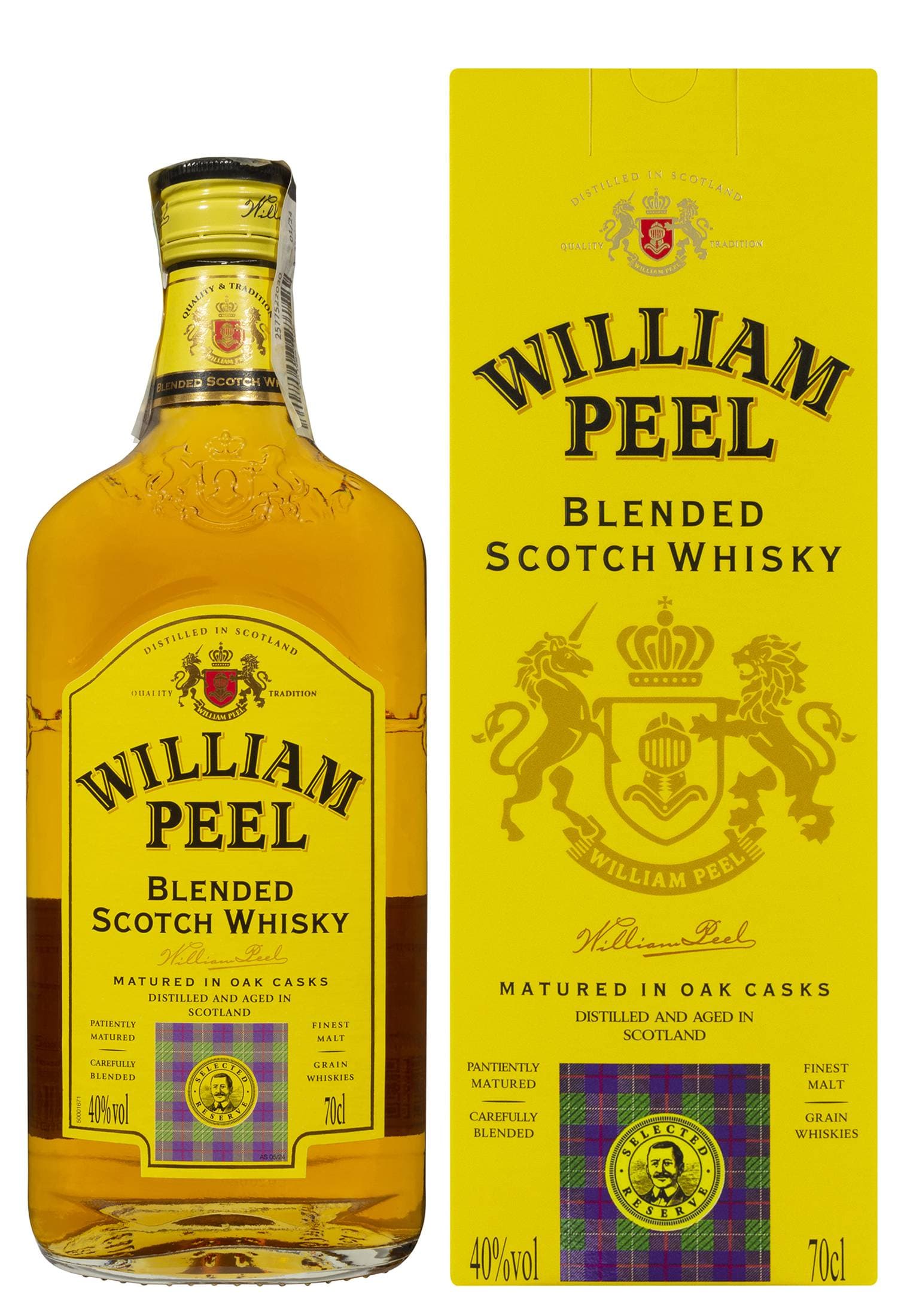 Віскі William Peel Blended Scotch в коробці 0.7 л - зображення 1
