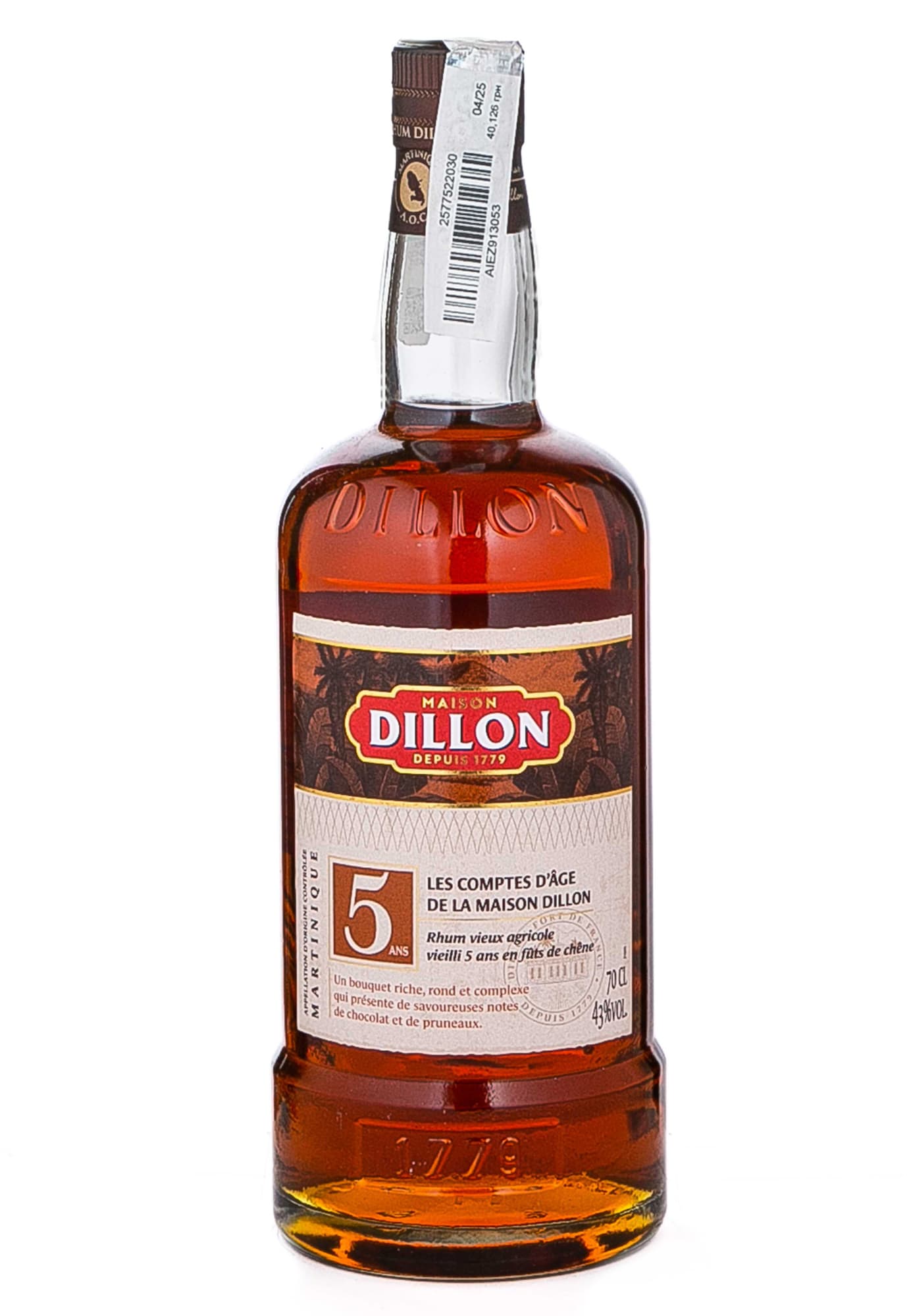 Ром Dillon Vieux Agricole 5 ans 0.7 л - зображення 1