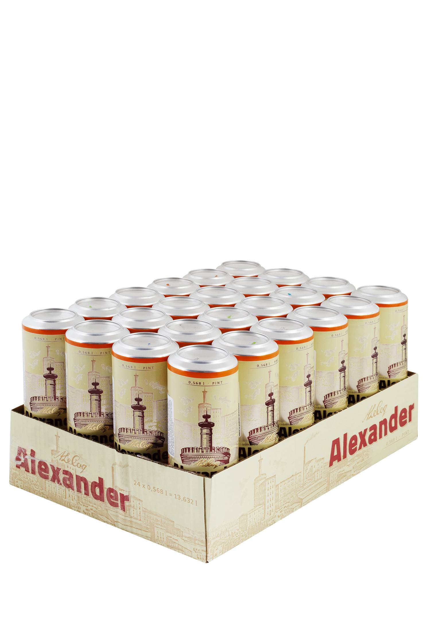 Упаковка Пиво A Le Cog Alexander ( 5,2% з/б 0.568 л 24 шт ) - зображення 2