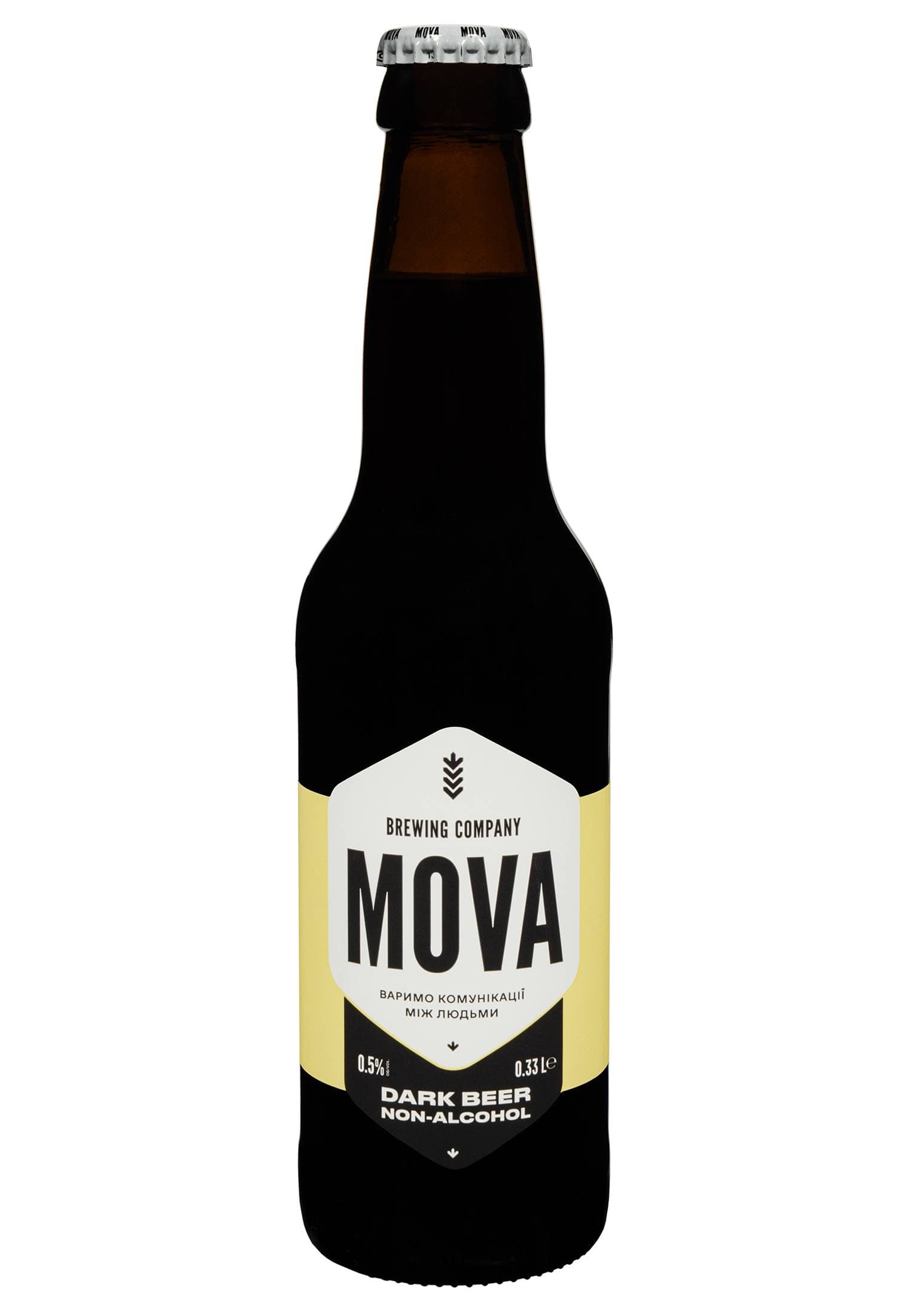 Пиво Dark Non-Alcohol MOVA темне нефіл.непастериз.б/а 0.33 л - зображення 1