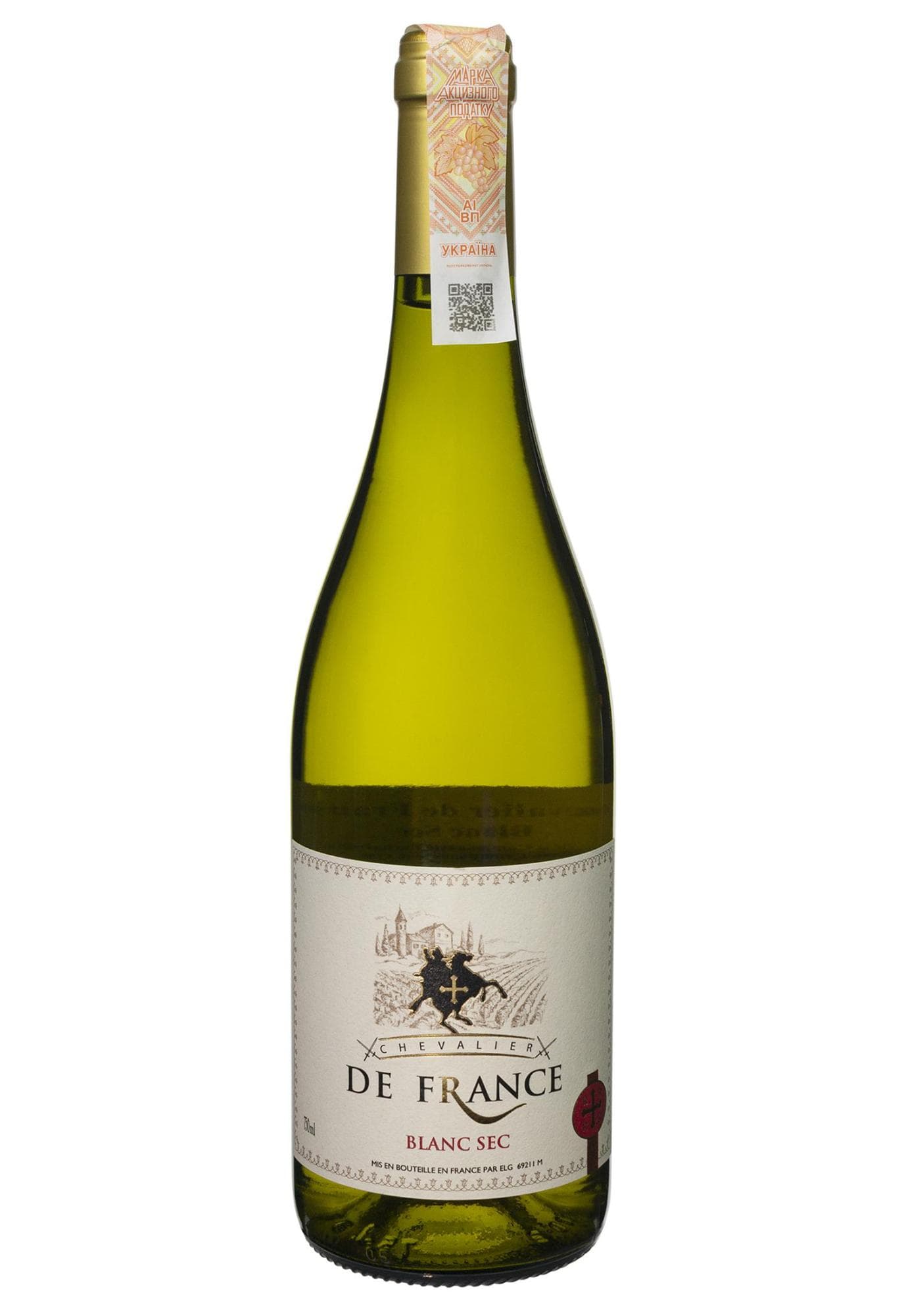 Chevalier de France Blanc Sec Біле Сухе 0.75 л - зображення 1