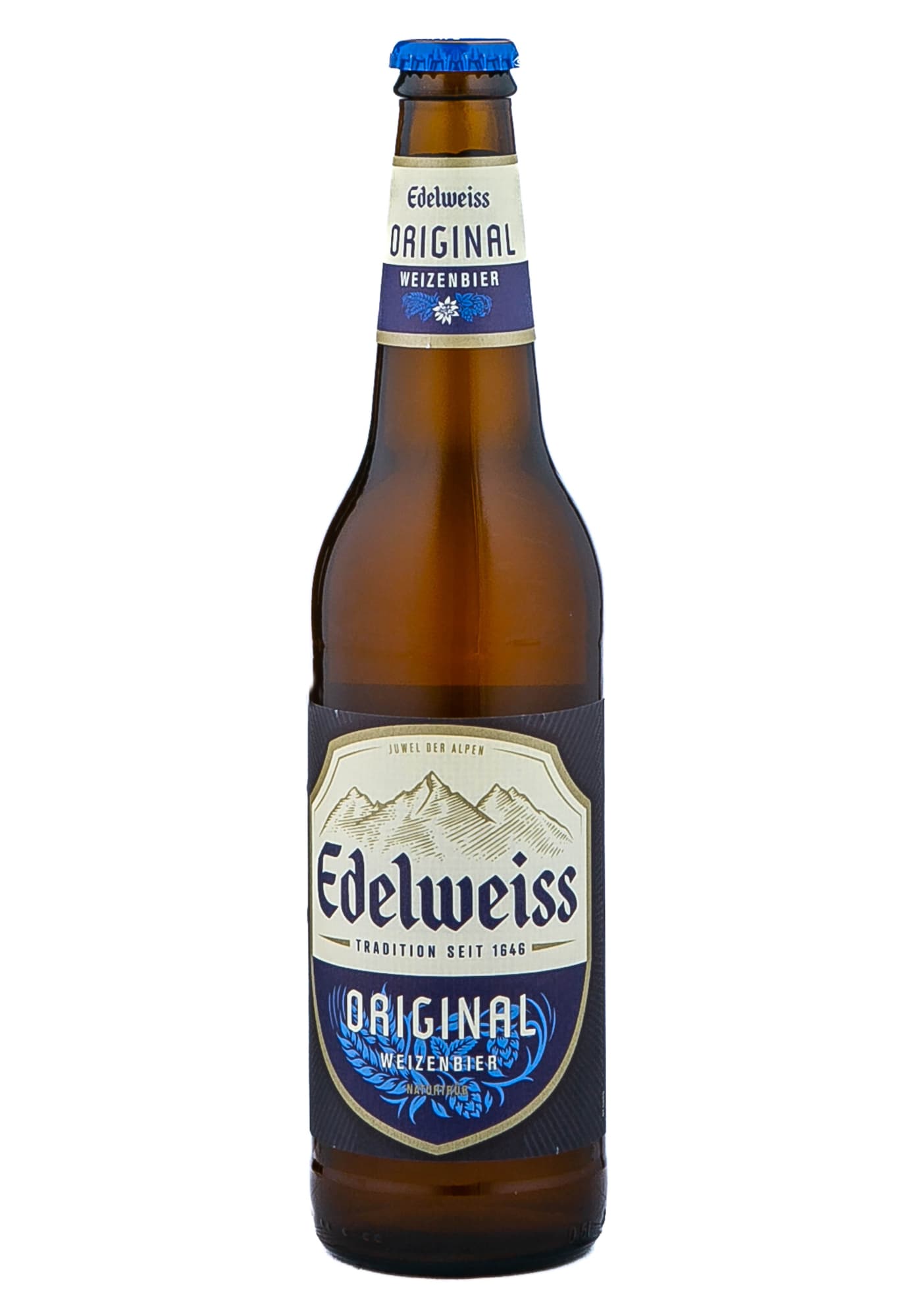 Пиво Edelweiss Original світле пшеничне нефільтроване скло 0.5 л - зображення 1