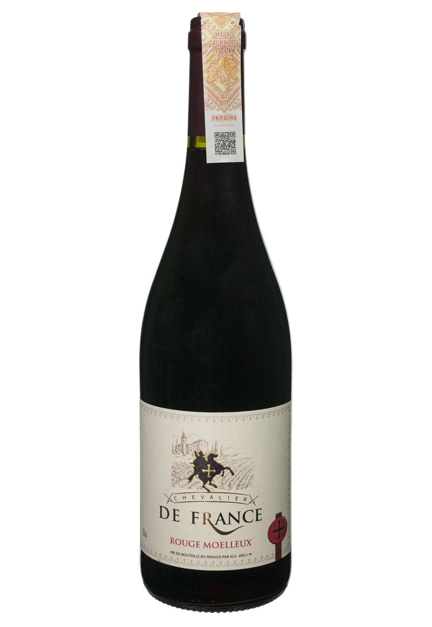 Chevalier de France Rouge Moelleux Червоне Напівсолодке 0.75 л - зображення 1