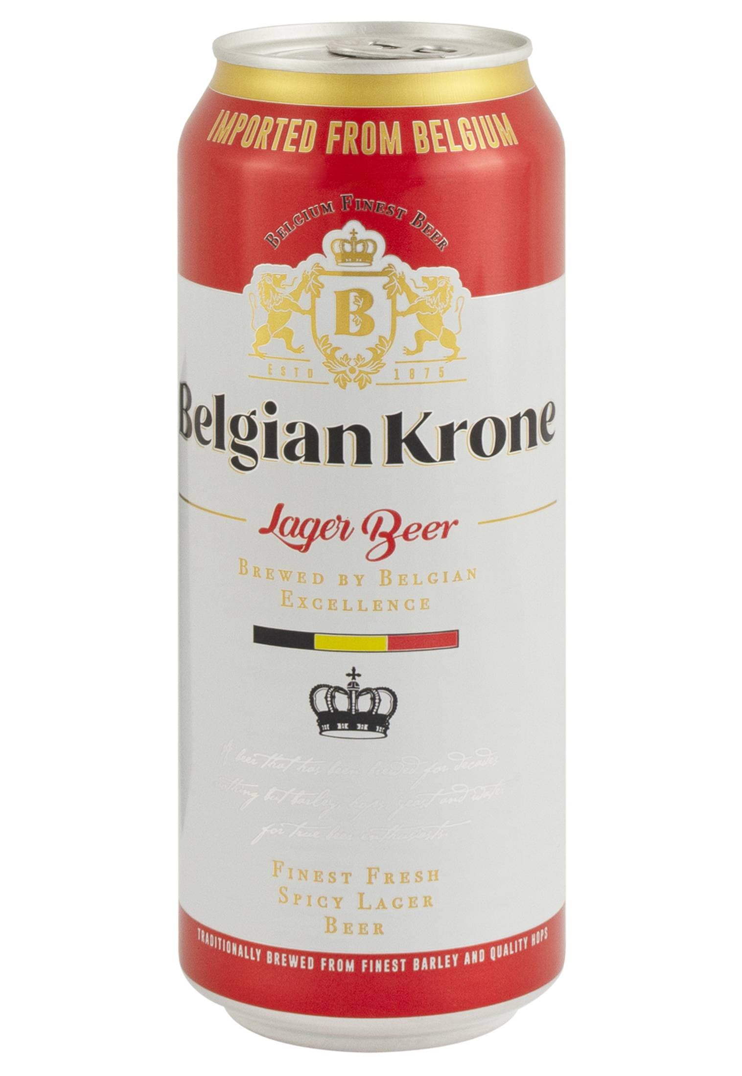 Пиво Belgian Krone світле пастериз. фільтр. з/б 0.5 л - зображення 1