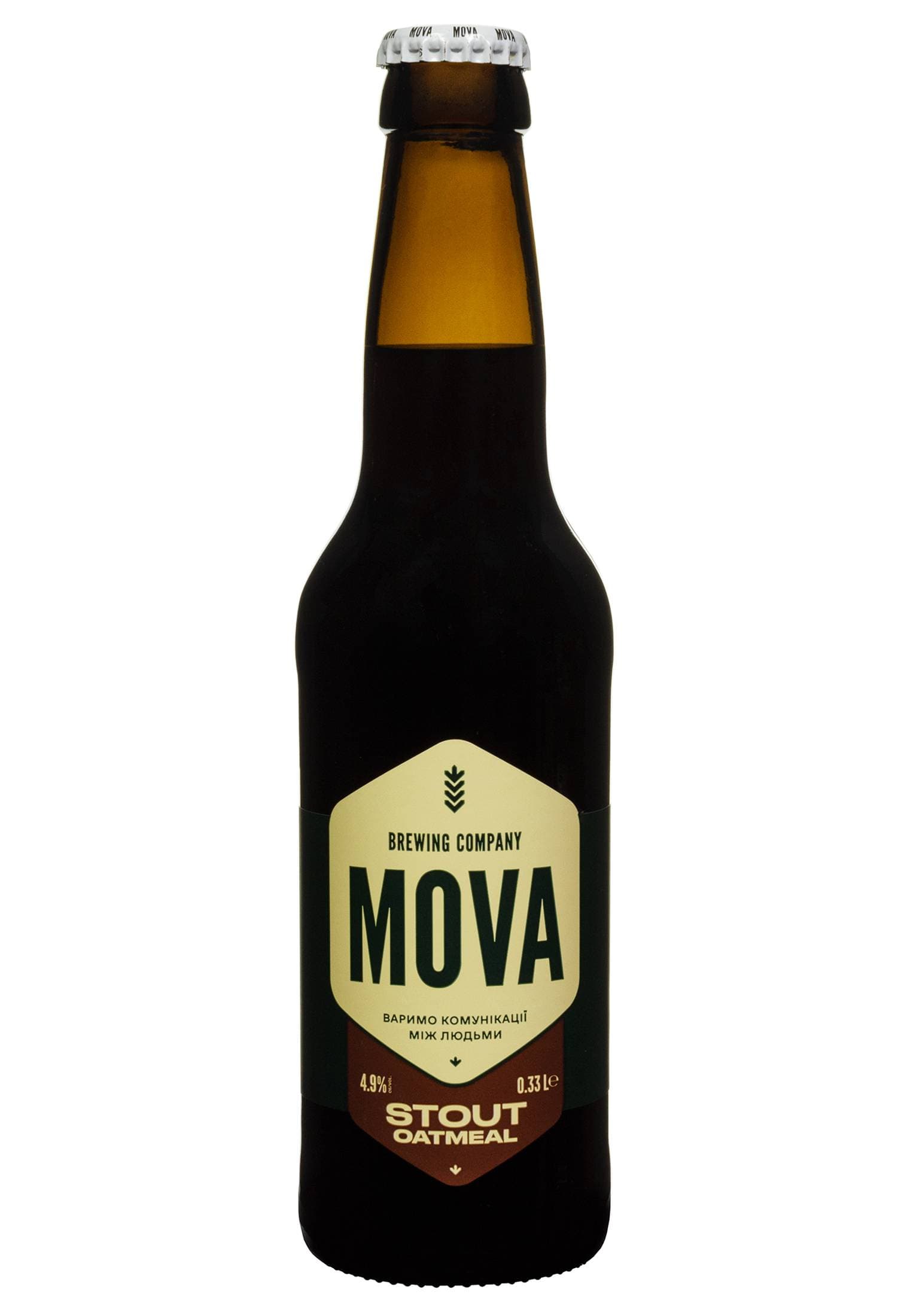 Пиво MOVA Stout Oatmeal 4,9% темне 0.33 л - зображення 1