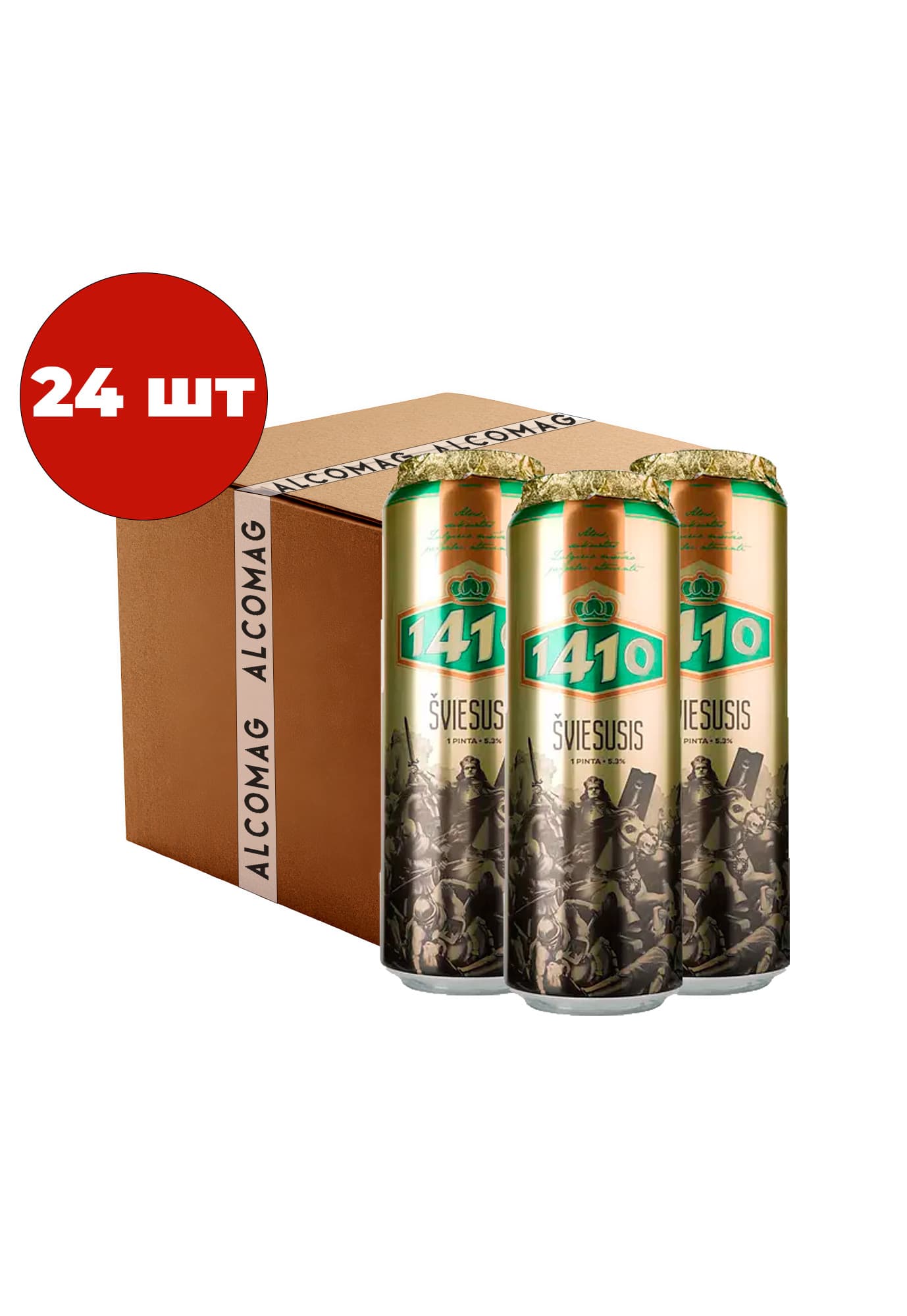 Упаковка Пиво 1410 ( світле з/б 0.568 л 24 шт ) - зображення 1
