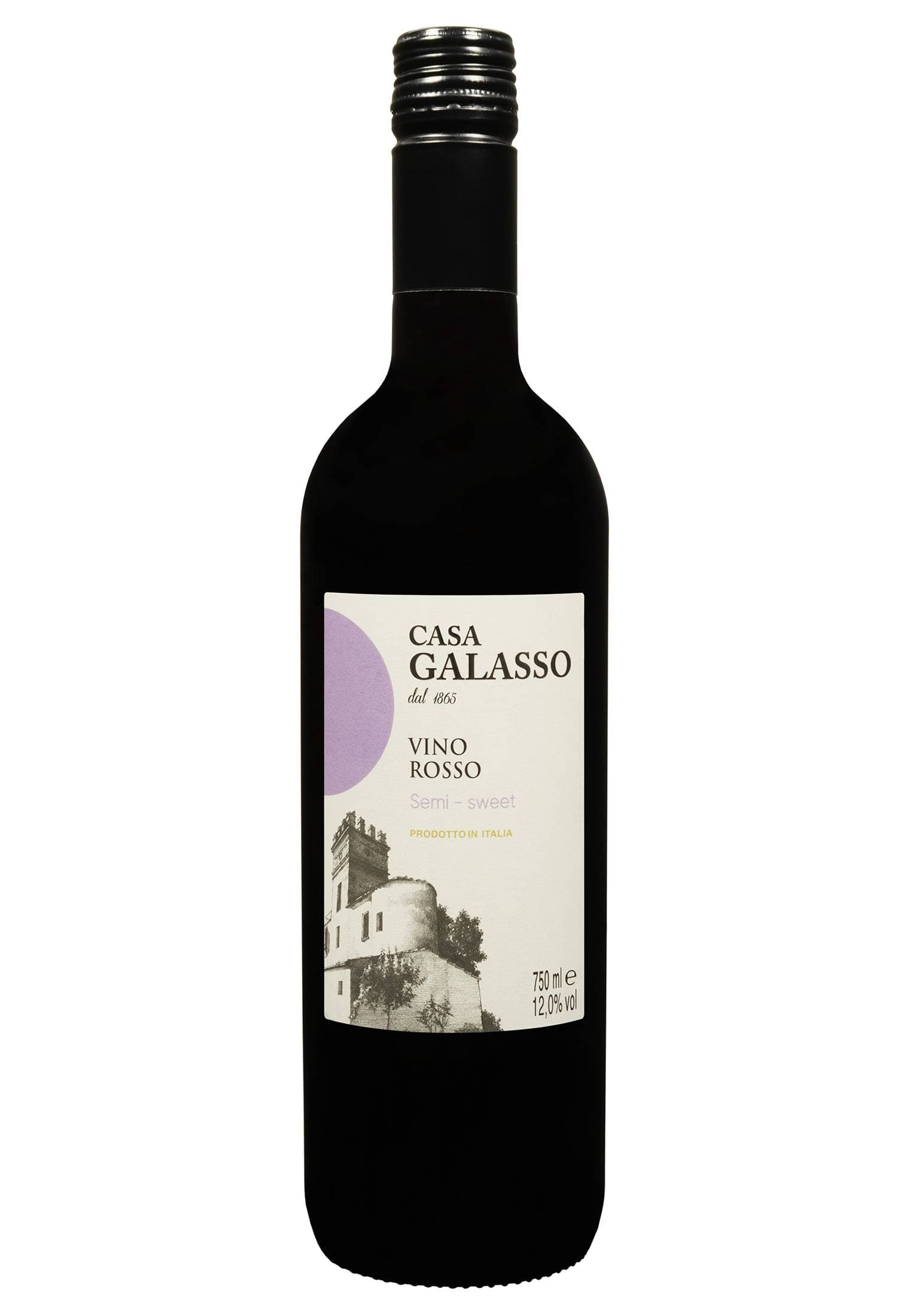 Casa Galasso Vino Rosso Червоне Напівсолодке 0.75 л - зображення 1