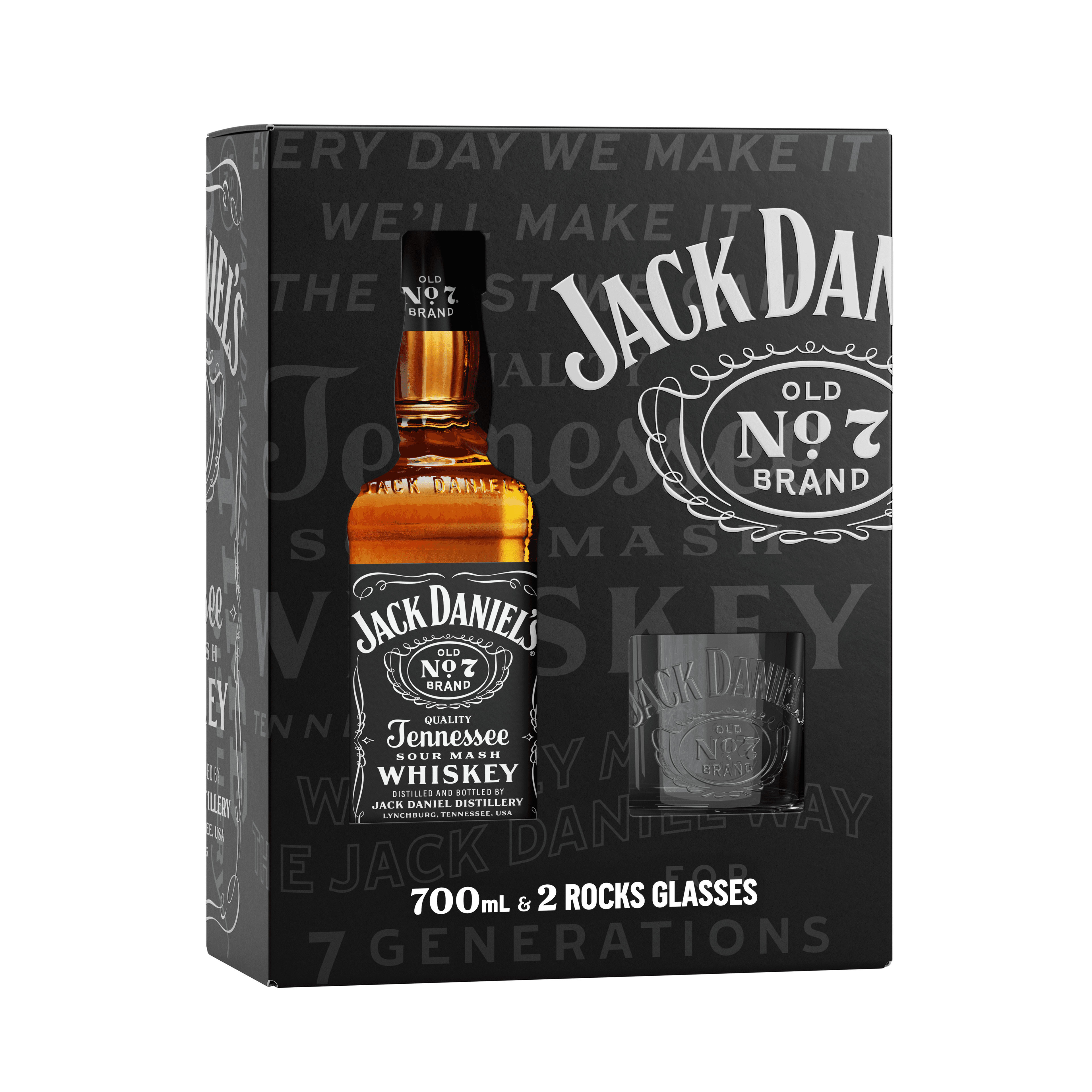 Віскі Jack Daniels з келихами 0.7 л - зображення 1