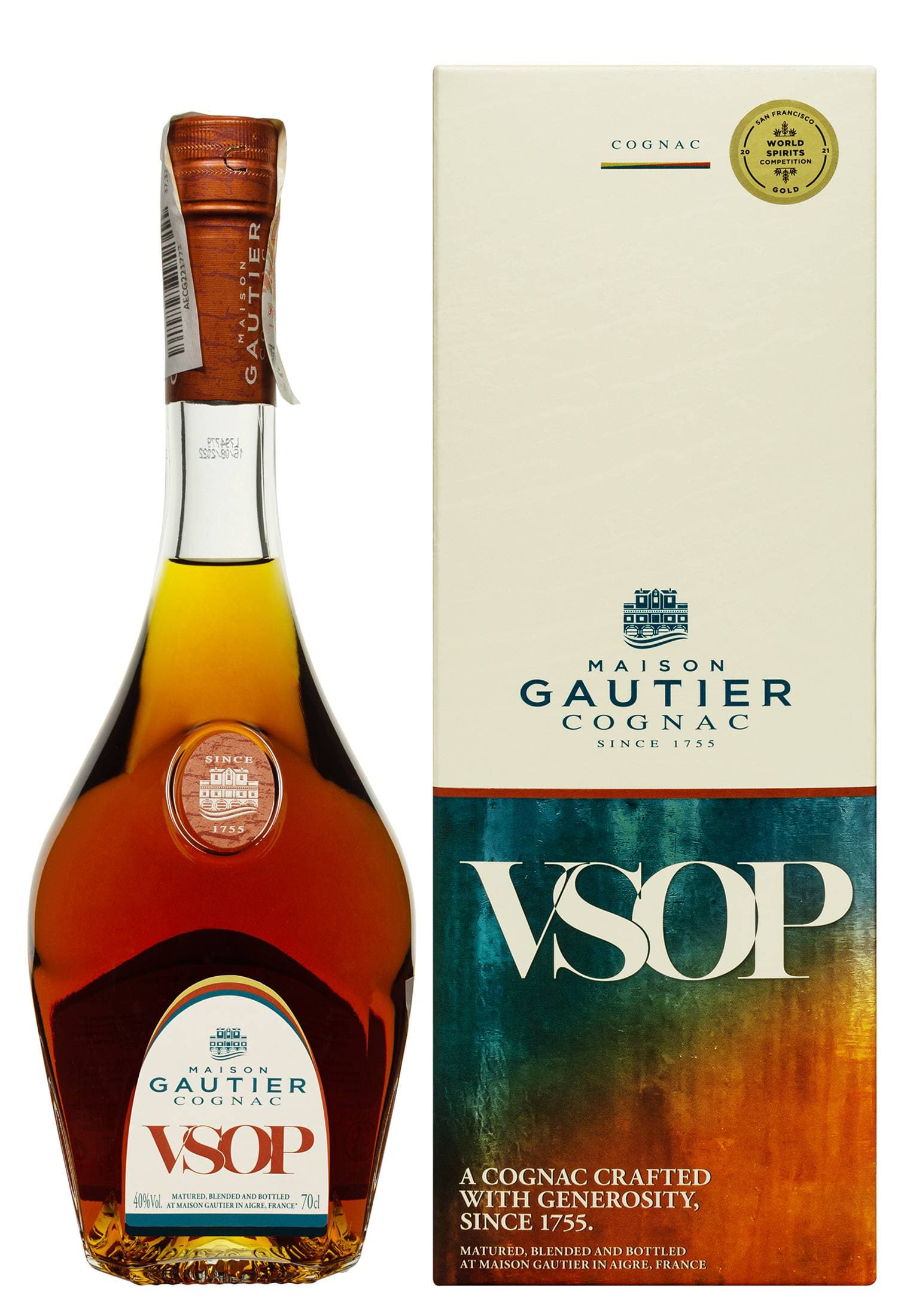 Коньяк Gautier V.S.O.P. в коробці 0.7 л - зображення 1