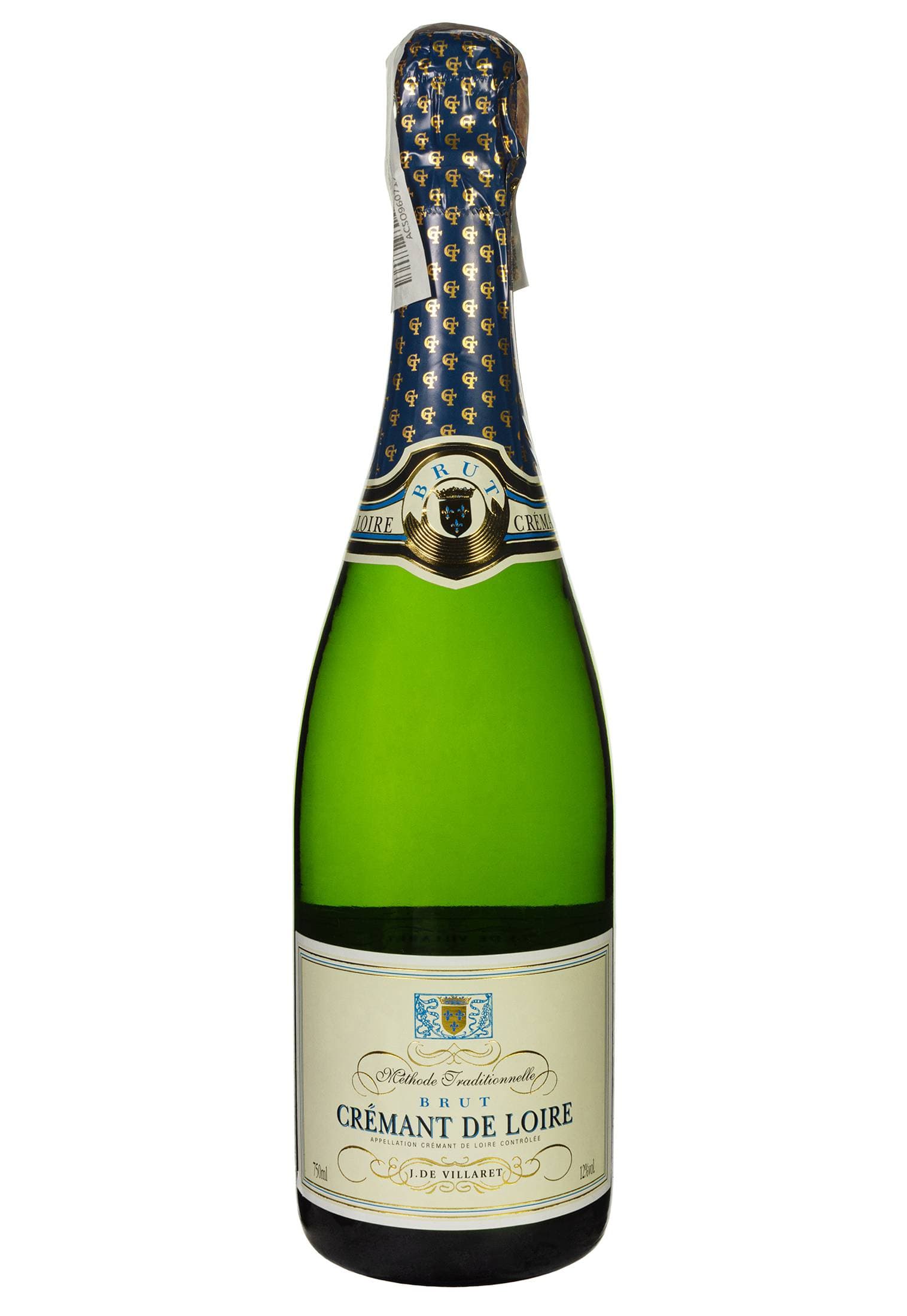 J.De Villaret Cremant de Loire Brut Біле Брют 0.75 л - зображення 1