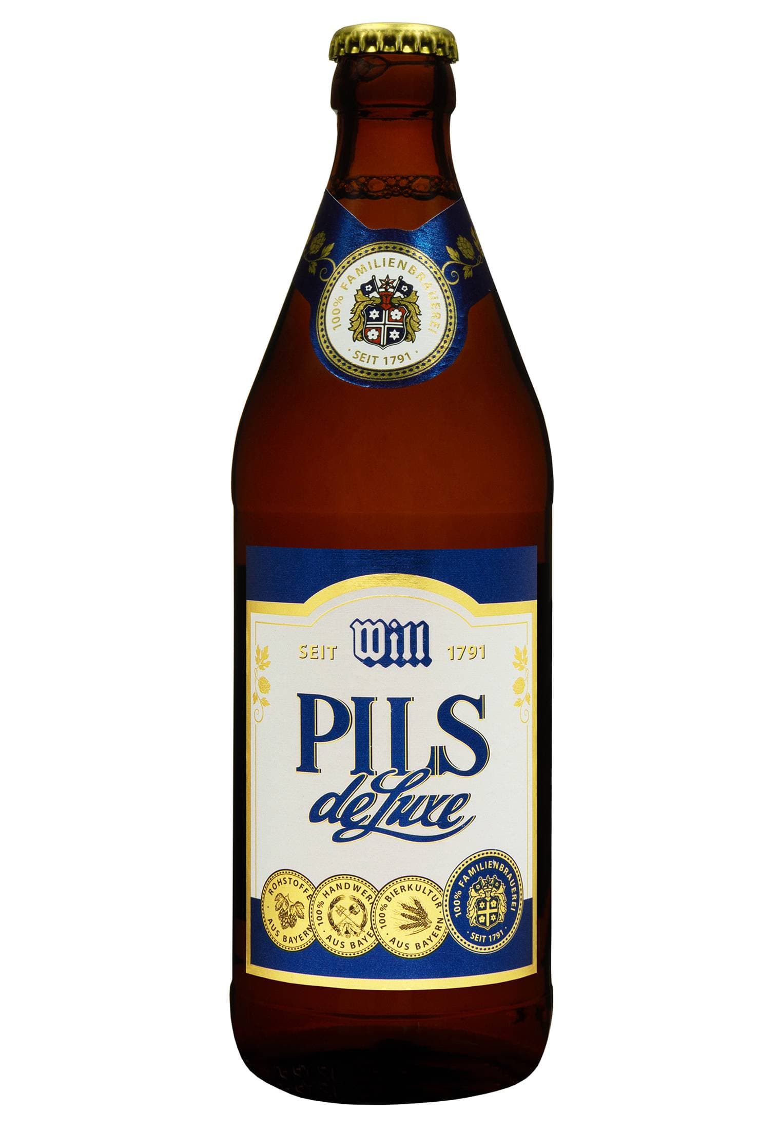 Пиво Will-Brau Pils de Luxe світле фільтр.скло 0.5 л - зображення 1