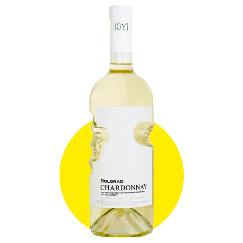 Вино "Bolgrad Chardonnay" ТМ"Good Year" біле сухе 0,75л 9,5-14%