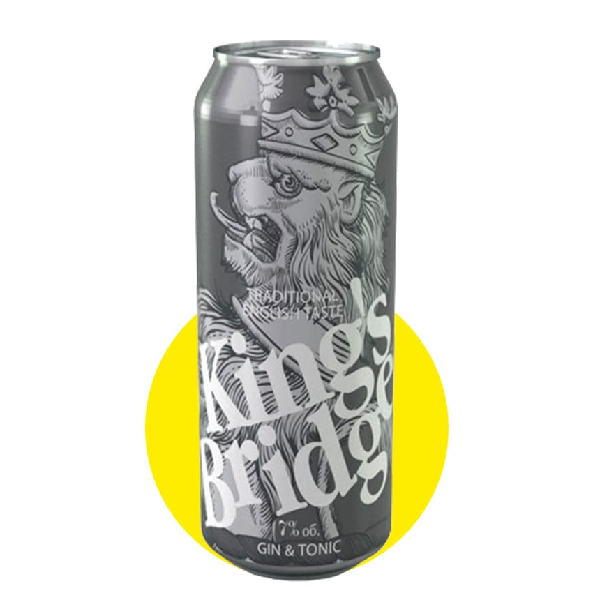 Напій слабоалкогольний "King's Bridge" Джин Тонік 0,45/0,5л 7%