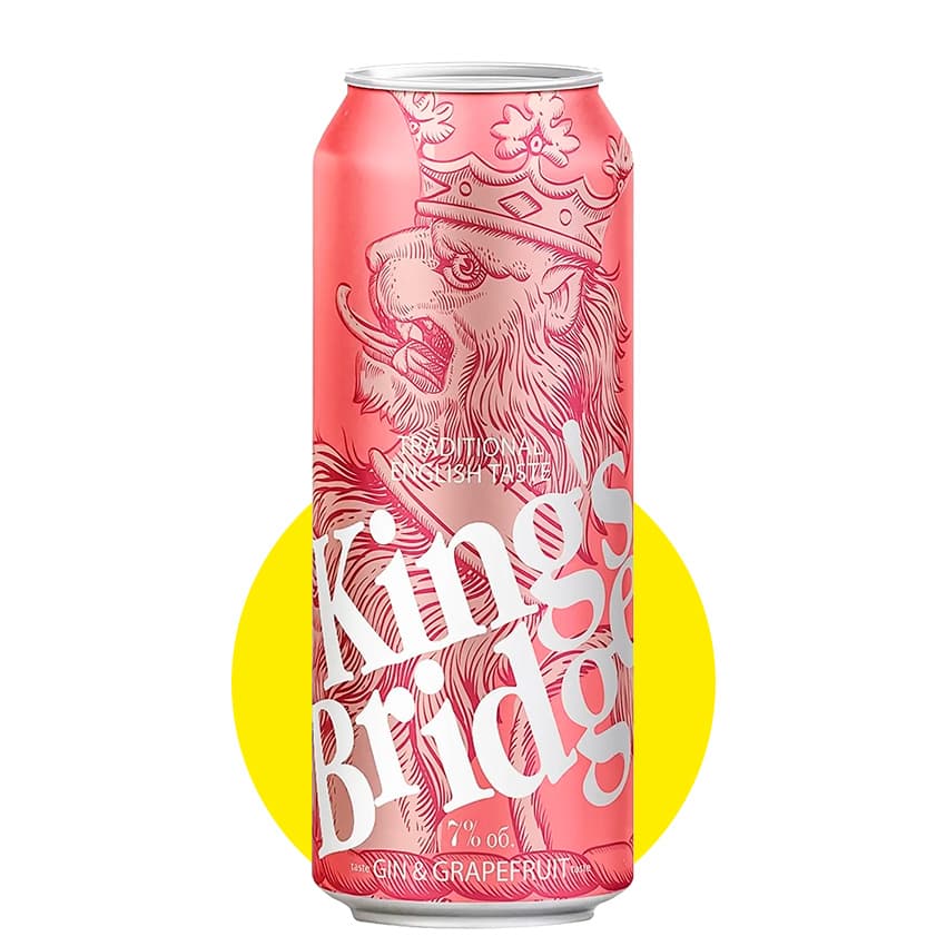 Напій слабоалкогольний "King's Bridge" Грейпфрут 0,45/0,5л 7%