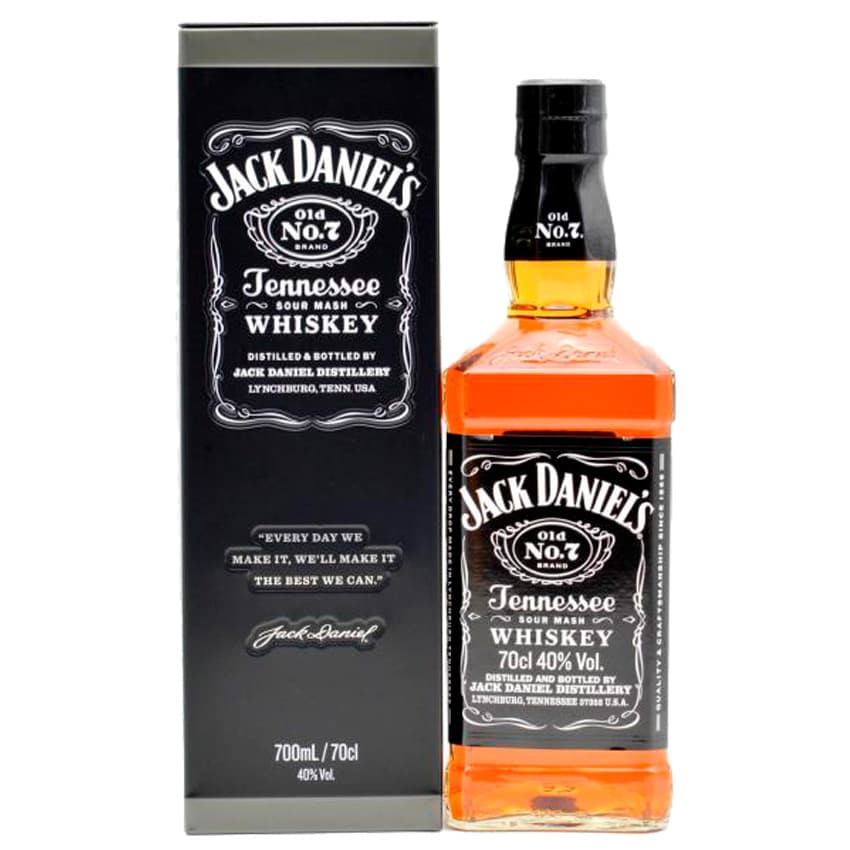 Віскі "Jack Daniel's Old No.7" в металевій коробці 0,7л 40%