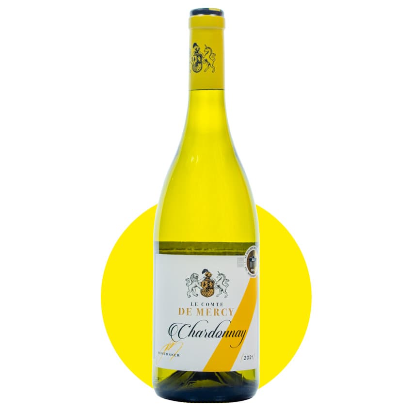 Вино "Le Comte De Mercy Chardonnay" біле сухе 0,75л 13%