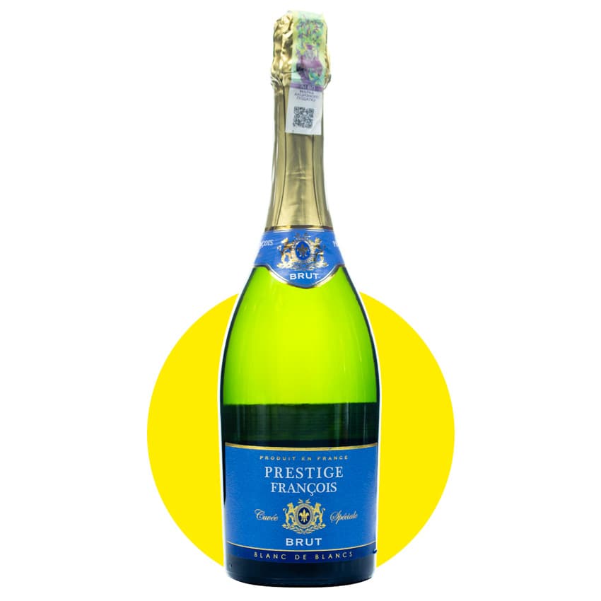 Вино ігристе "Prestige De France Brut" біле брют 0,75л 11% - зображення 1