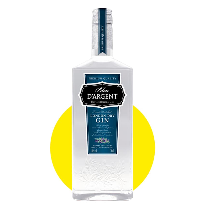 Джин "Calvet Bleu D'Argent London Dry Gin" 0,7л 40%