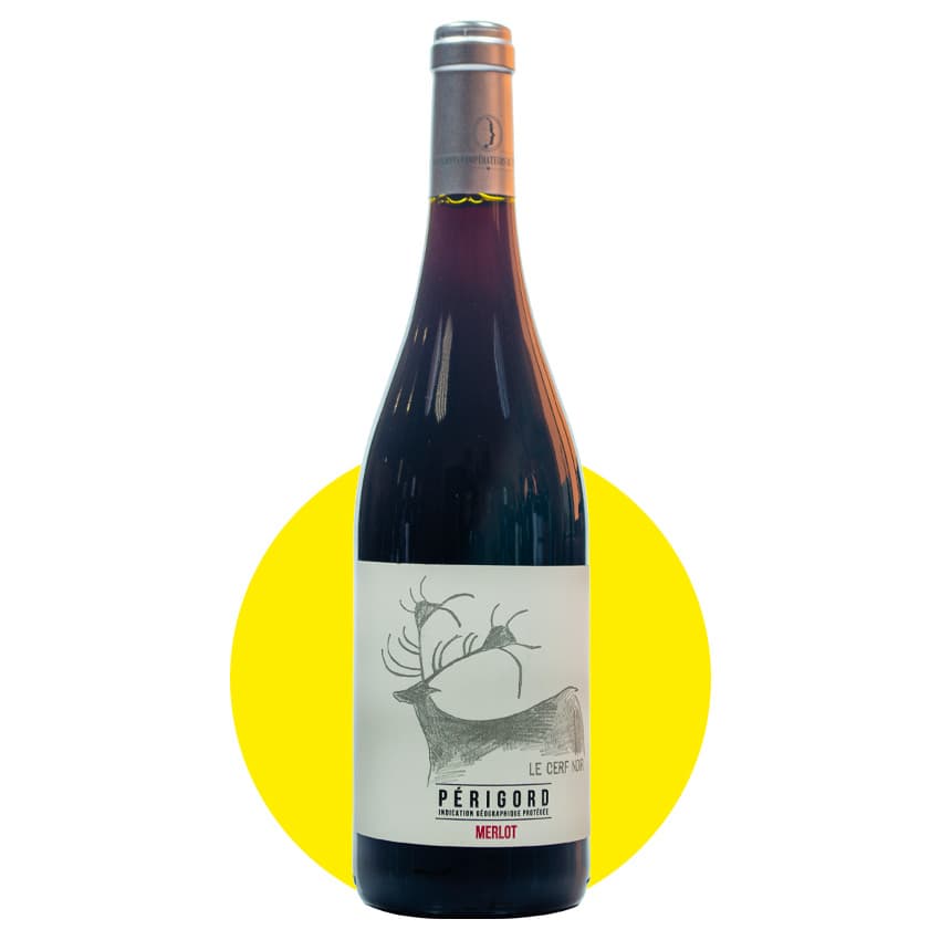 Вино "Le Cerf Noir Merlot" червоне сухе 0,75л 13%