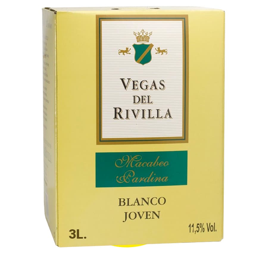 Вино "Vegas del Rivilla Blanco" біле сухе 3л 11,5%