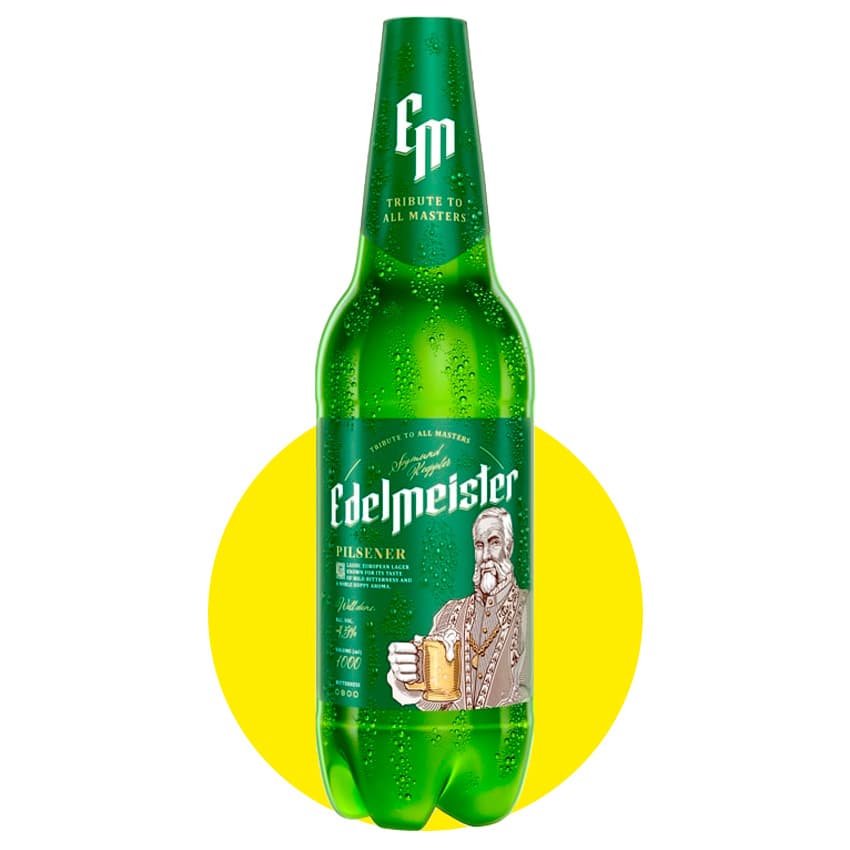 Пиво "Edelmeister Pilsener" світле 1л 4,5%