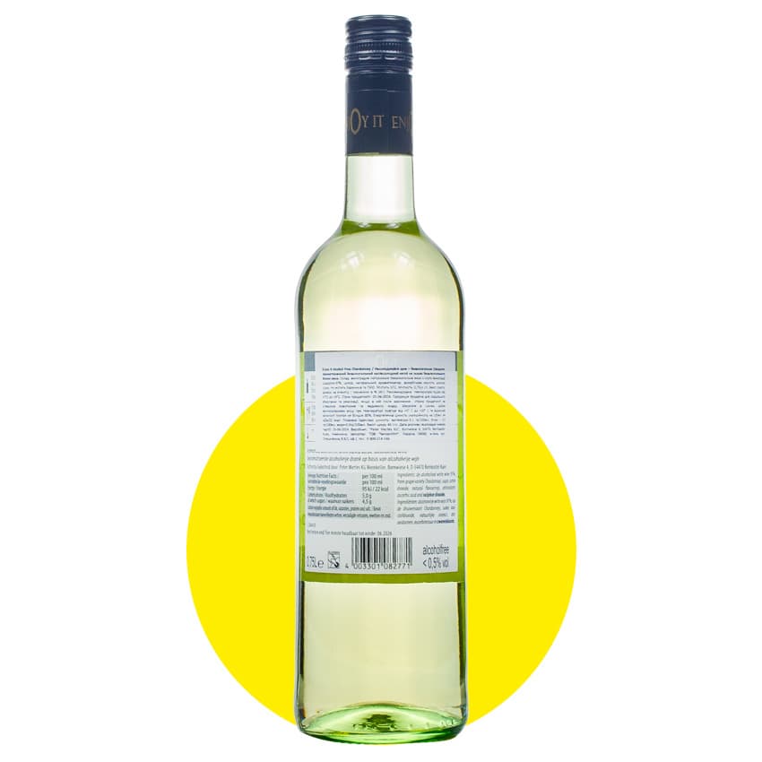 Напій безалкогольний винний "EnjOy it Chardonnay" білий 0,75л 0,5%