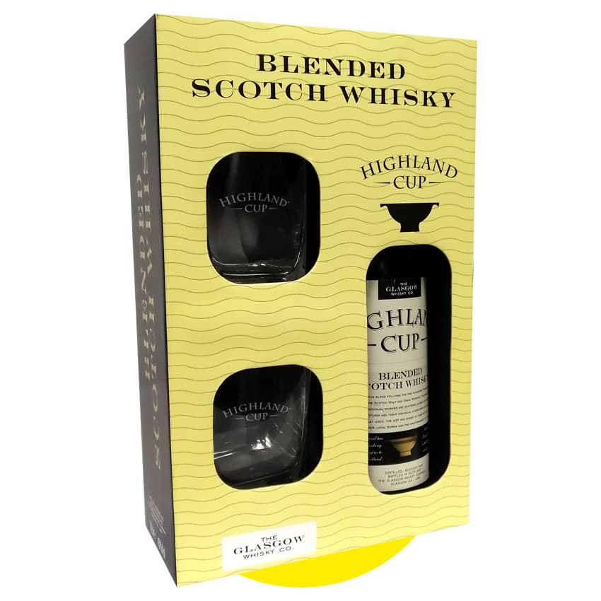 Набір Віскі "Highland Cup Scotch Whisky" 0,7л 40% + 2 бокали (у коробці)