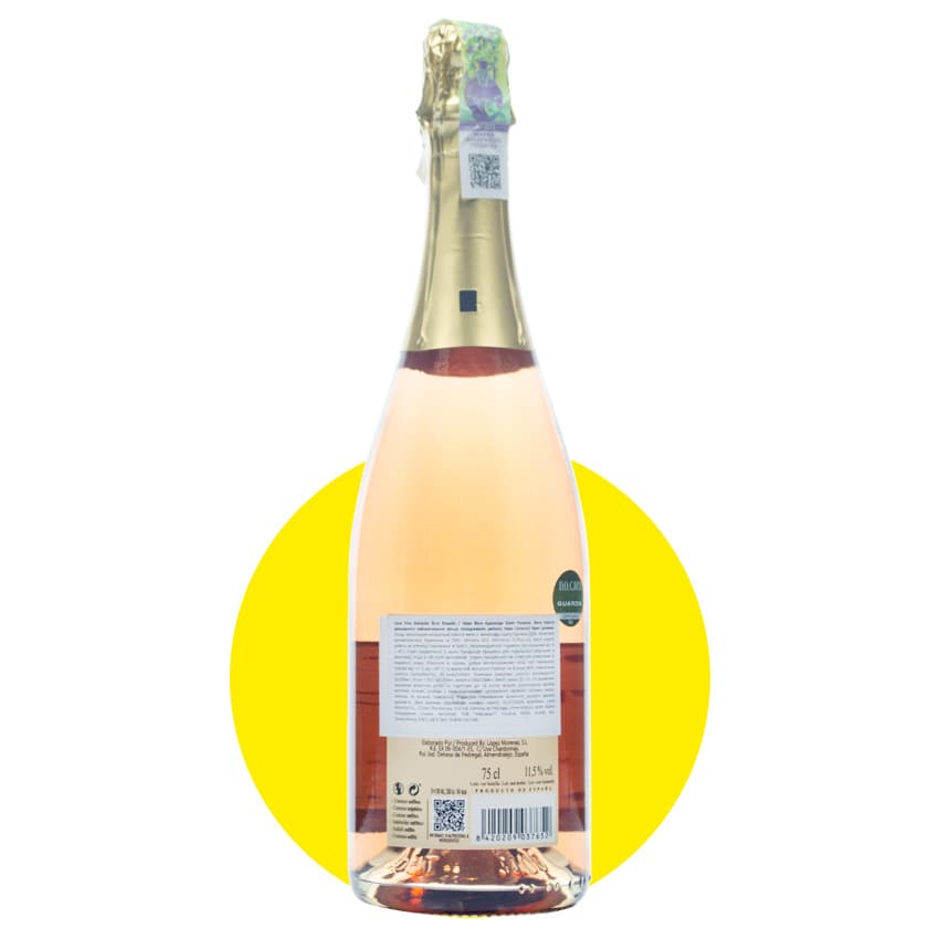 Вино ігристе "Adelaida Cava Brut" рожеве брют 0,75л 11,5% - зображення 2