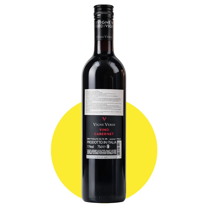 Вино "Vigne Verdi Cabernet" червоне сухе 0,75л 11%