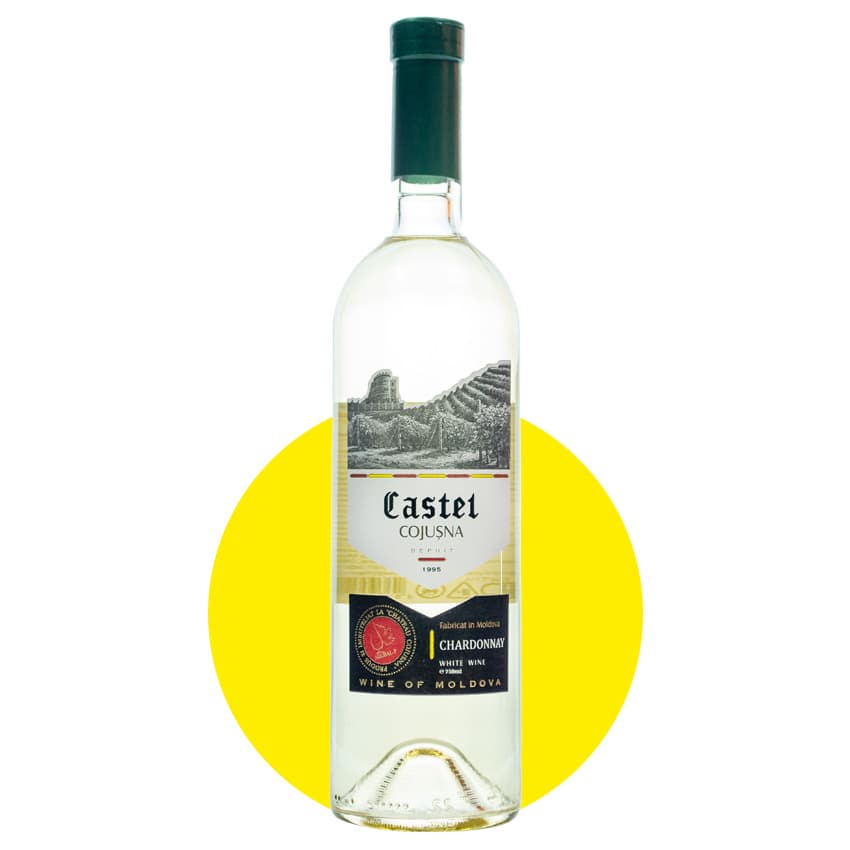 Вино "Castel Cojusna Chardonnay" біле сухе 0,75л 11,5%