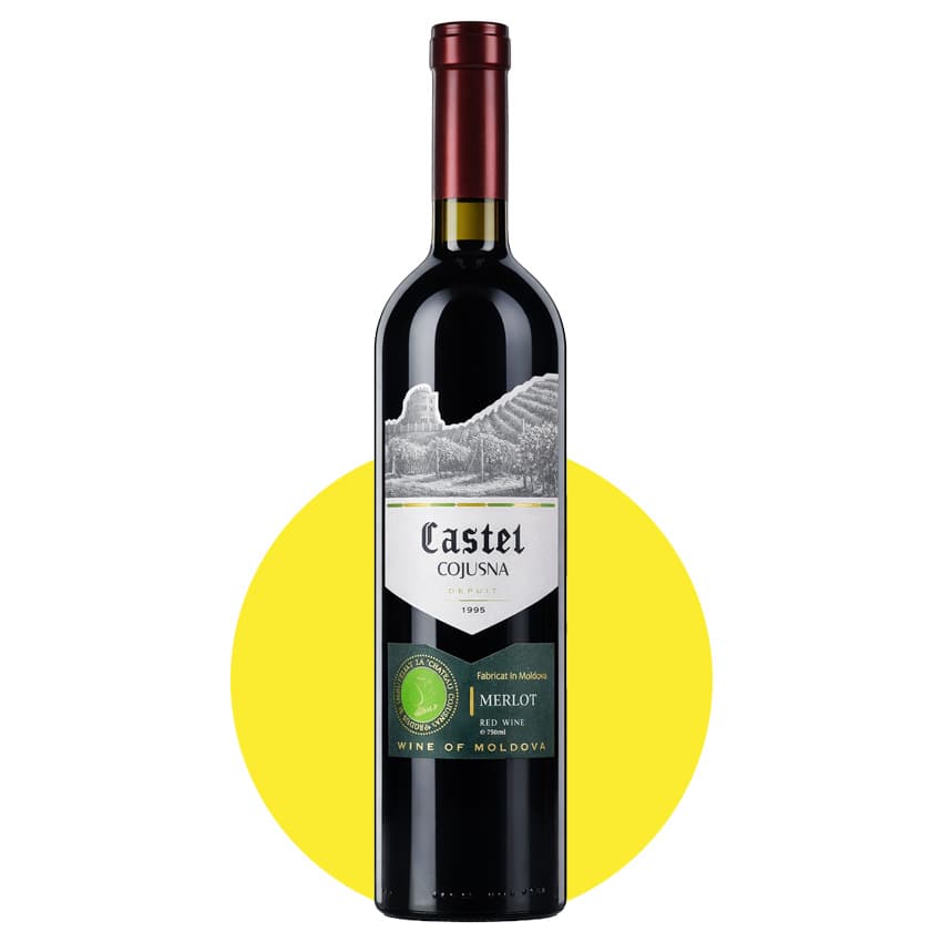 Вино "Castel Cojusna Merlot" червоне напівсухе 0,75л 11,5%