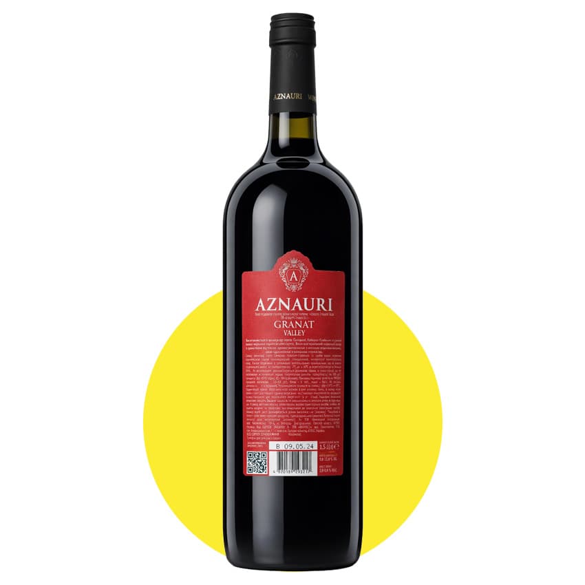 Вино "Aznauri Granato Valley" червоне напівсолодке 1,5л 9-13%
