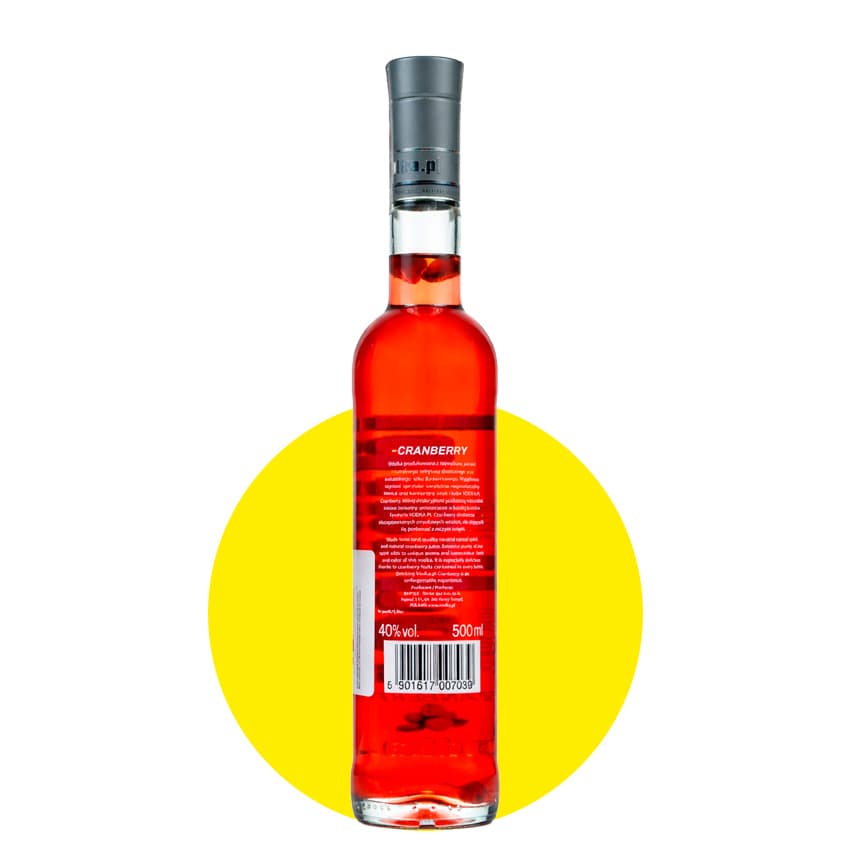 Горілка "Vodka.pl Cranberry" журавлина 0,5л 40%