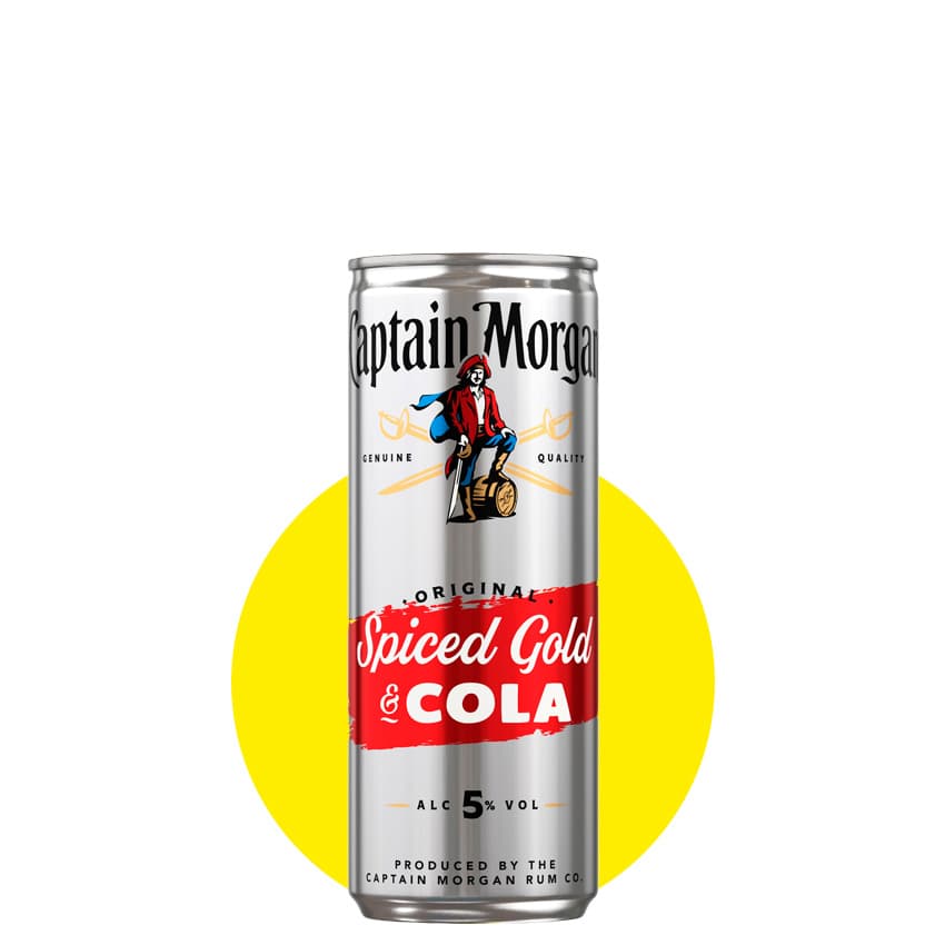Напій алкогольний "Captain Morgan Spiced Gold Rum-Cola" 0,25л 5% ж/б