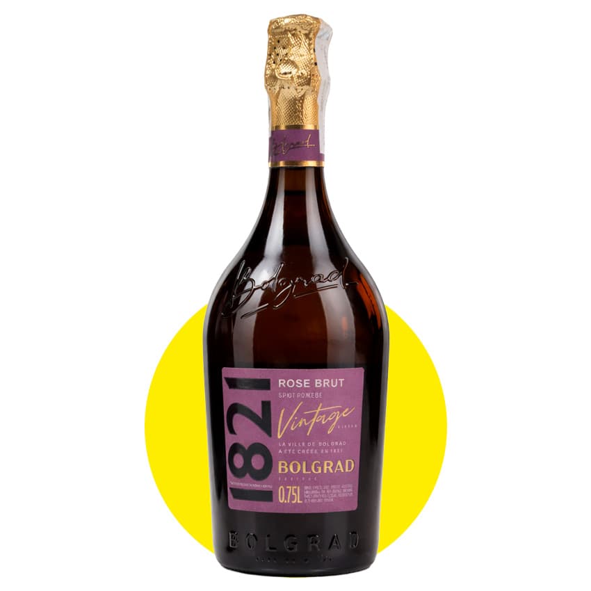 Вино ігристе "Bolgrad Vintage 1821" рожеве брют 0,75л 10-13,5%