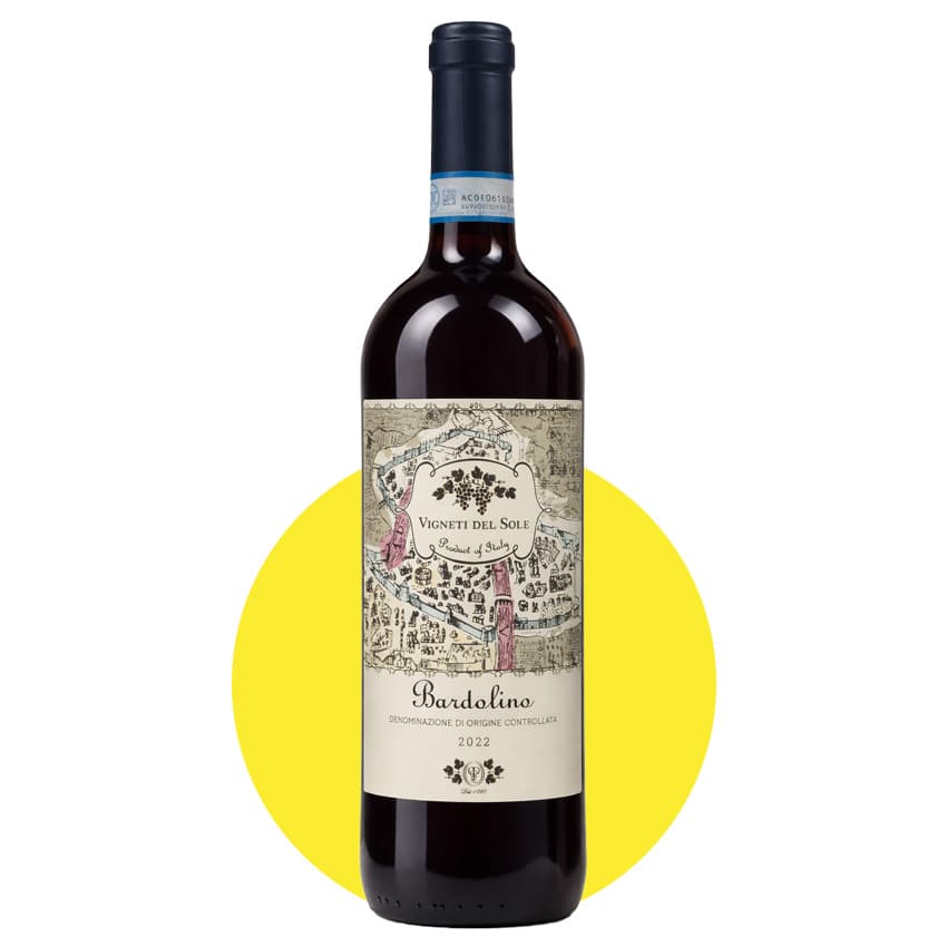 Вино "Vigneti del Sole Bardolino" червоне сухе 0,75л 12%