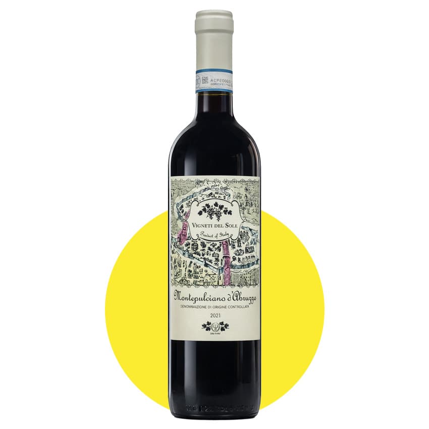 Вино "Vigneti del Sole Montepulciano" червоне сухе 0,75л 12,5%