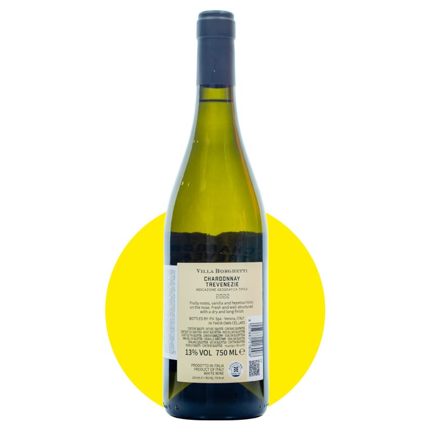 Вино "Villaborghetti Chardonnay" біле сухе 0,75л 13%