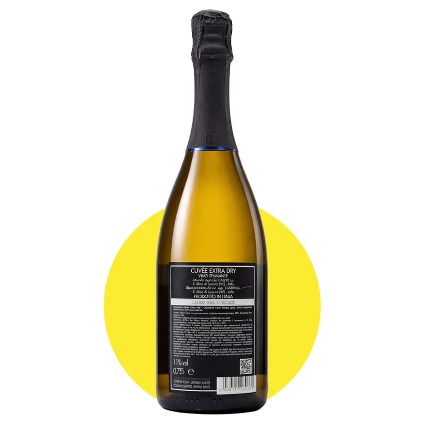Вино ігристе "Terra Vizina Spumante Cuvee Extra Dry" біле сухе 0,75л 11%