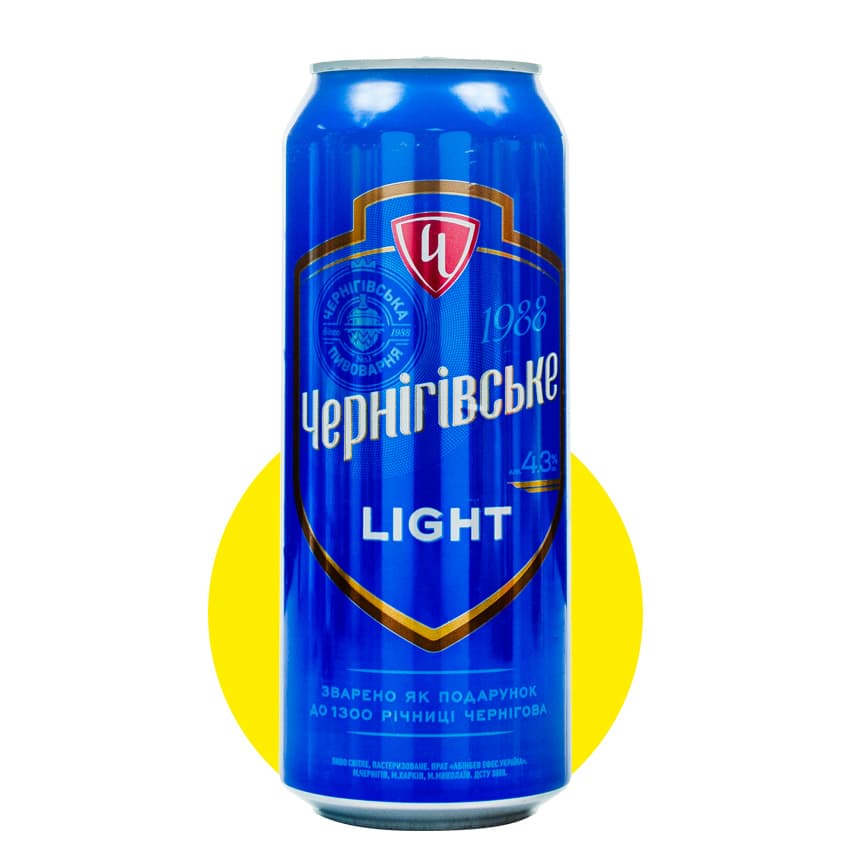 Пиво "Чернігівське Light" світле 0,5л 4,3% з/б