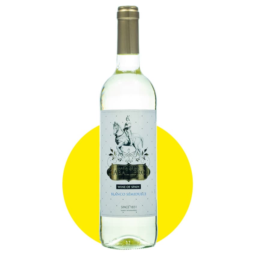 Вино "Masia De Los Caballeros Blanco Semidulce" біле напівсолодке 0,75л 11%