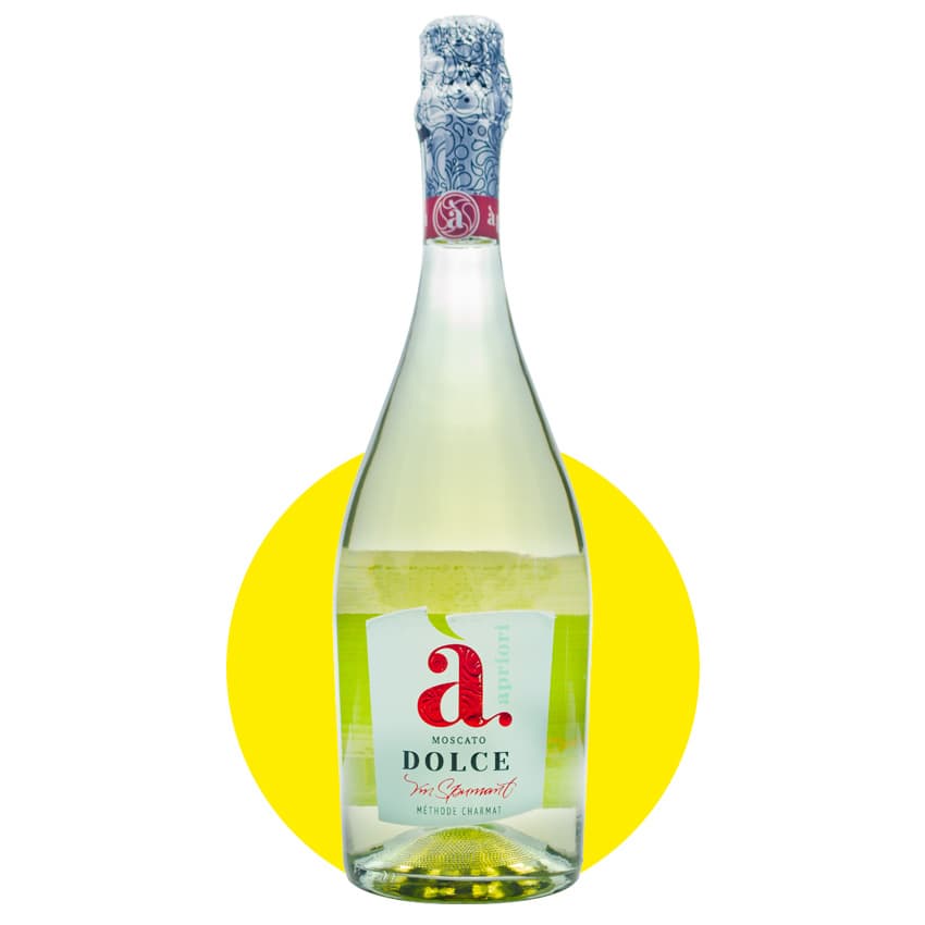 Вино ігристе "Apriori Moscato Dolce" біле солодке 0,75л 7% - зображення 1