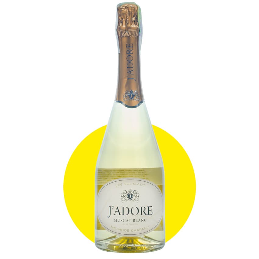 Вино ігристе "J'ADORE Muscat" біле солодке 0,75л 11,5%