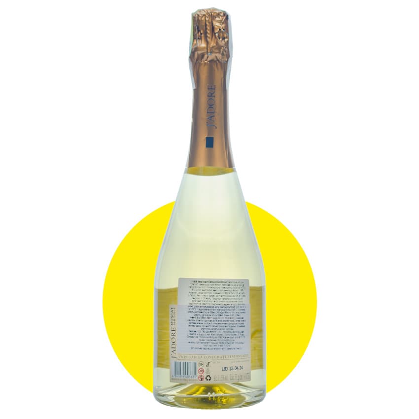 Вино ігристе "J'ADORE Muscat" біле солодке 0,75л 11,5%