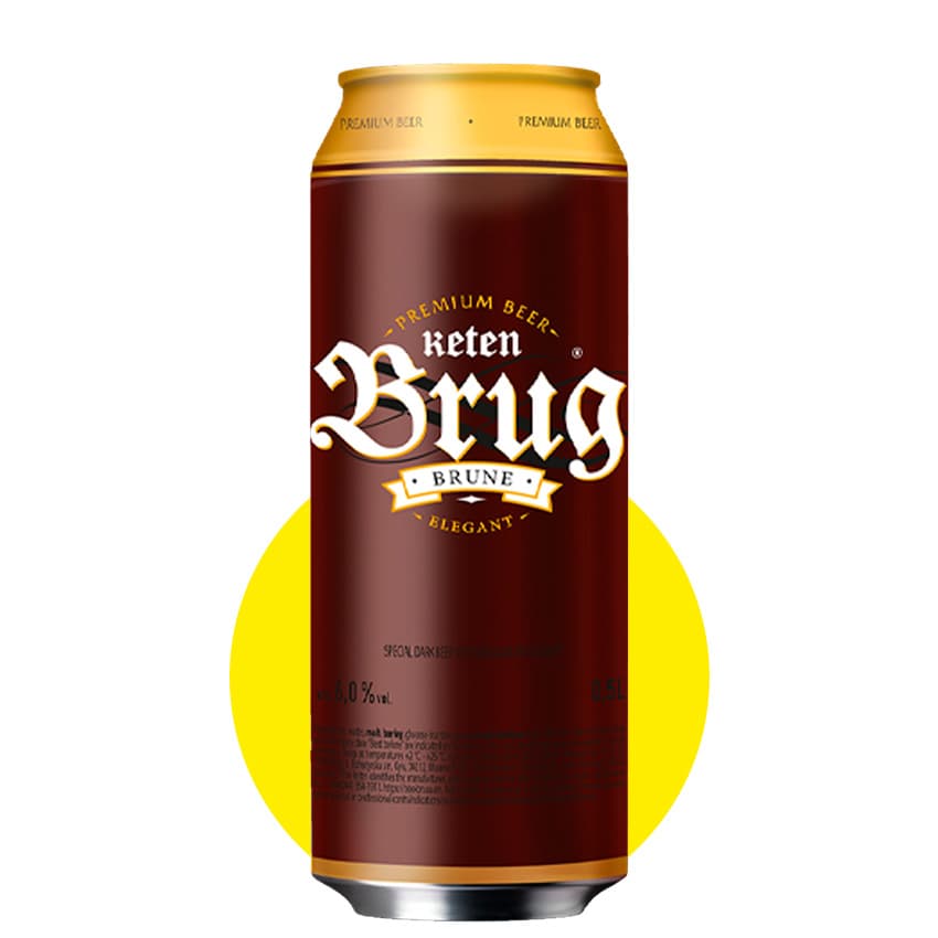 Пиво "Keten Brug Brune Elegant" темне 0,5л 6% ж/б