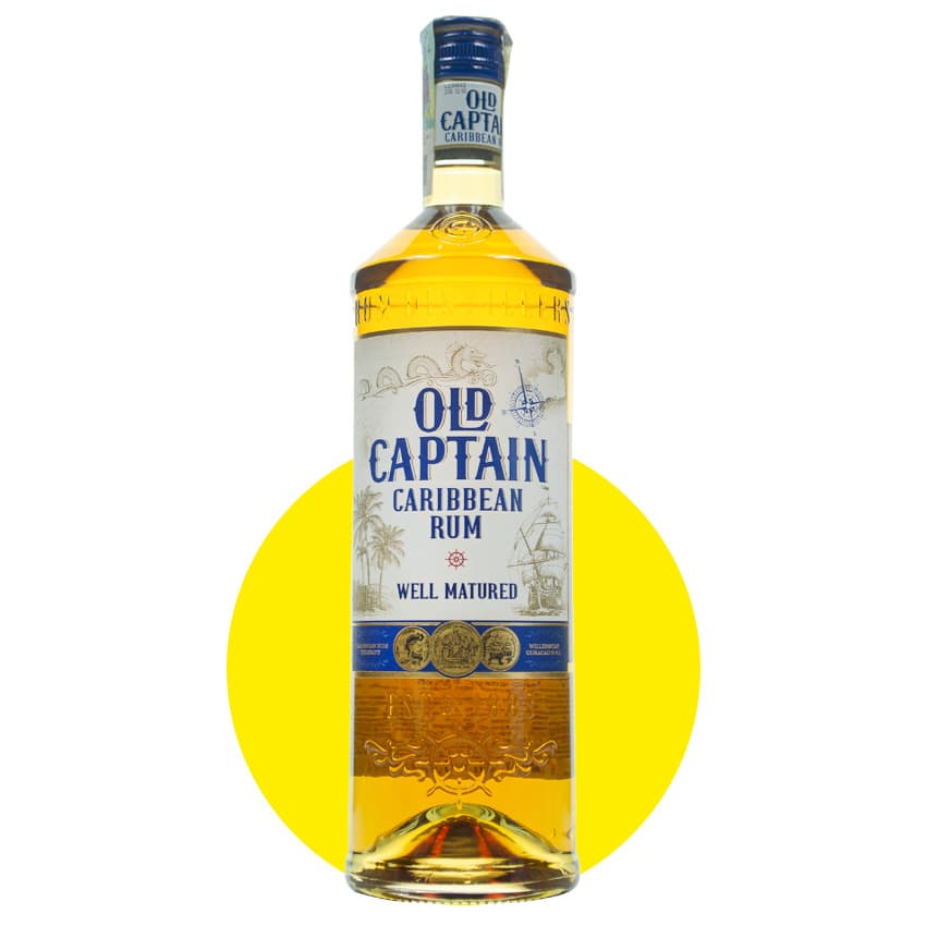 Ром "Old Captain Caribbean Rum Brown" 1л 37,5%