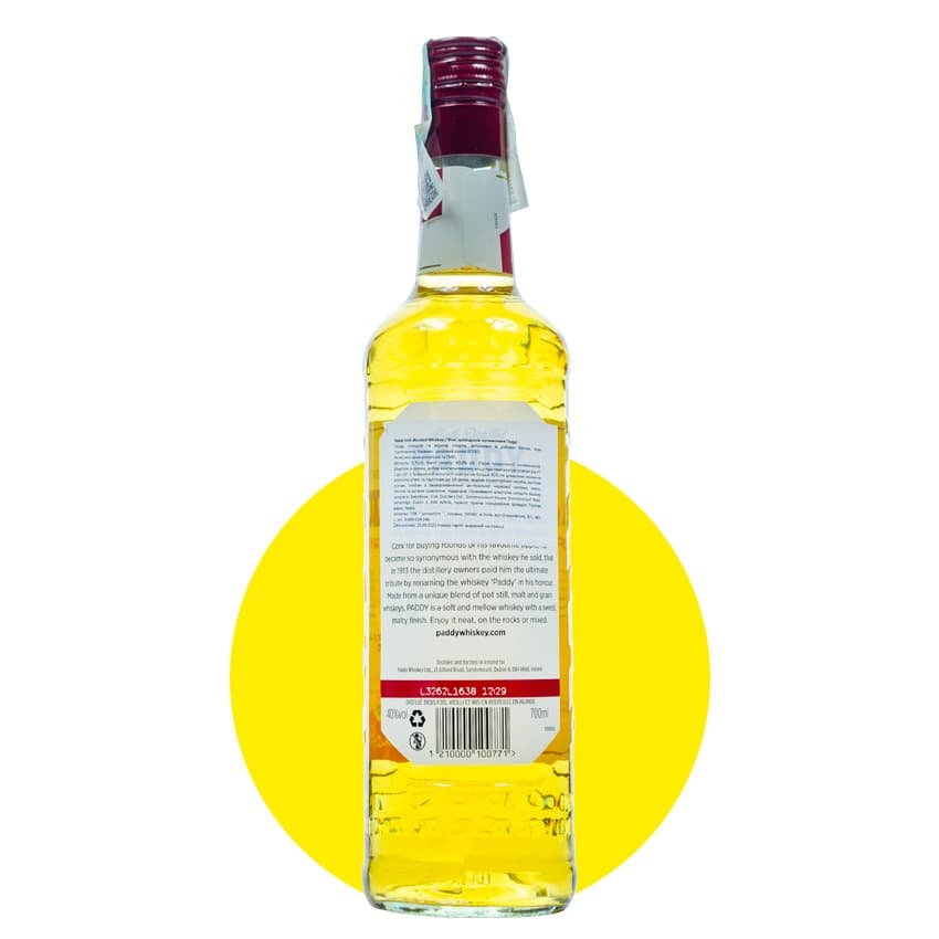 Віскі "Paddy Irish Whiskey" 0,7л 40%