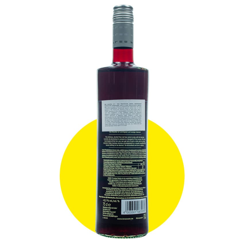 Вино "BREE Alcoholfree" червоне напівсолодке безалкогольне 0,75л 0,5%